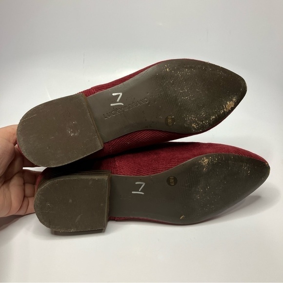 Lucky Brand Gleldo maroon corduroy ankle boots size 8.5 - Picture 8 of 9